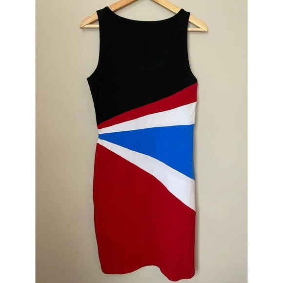 Lauren Ralph Lauren Size Small Sleeveless Bodycon Colorblock Stretch Midi Dress - Picture 14 of 16